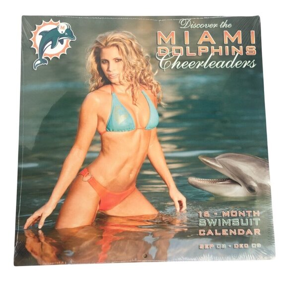 NEW Miami Dolphins Cheerleaders Discovery Cove 2008 2009 Sixteen Month Calendar - Picture 1 of 16